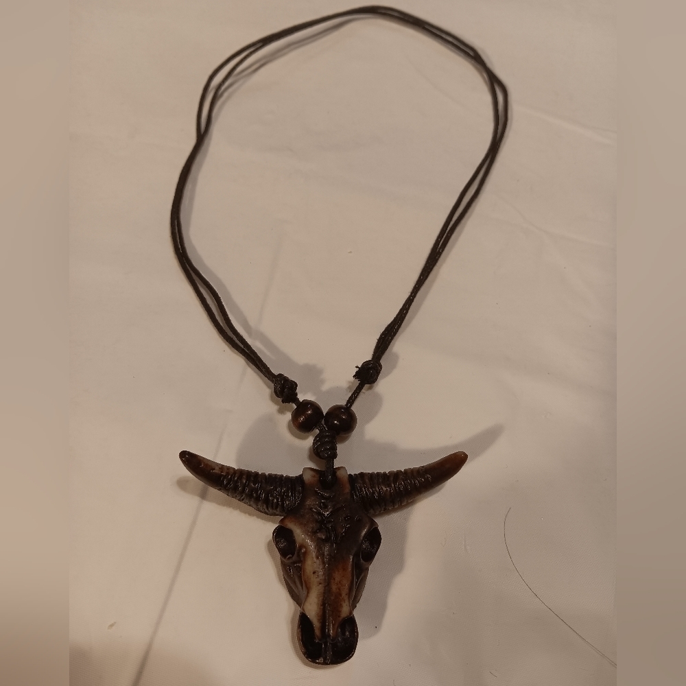 Bull face necklace